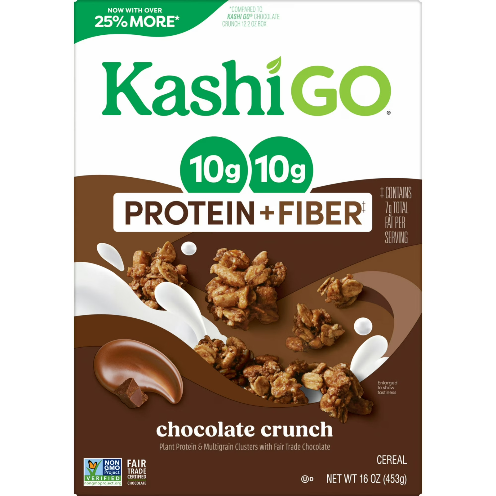 Kashi GO Chocolate Crunch Protein Cereal, 10g Protein, 16 oz