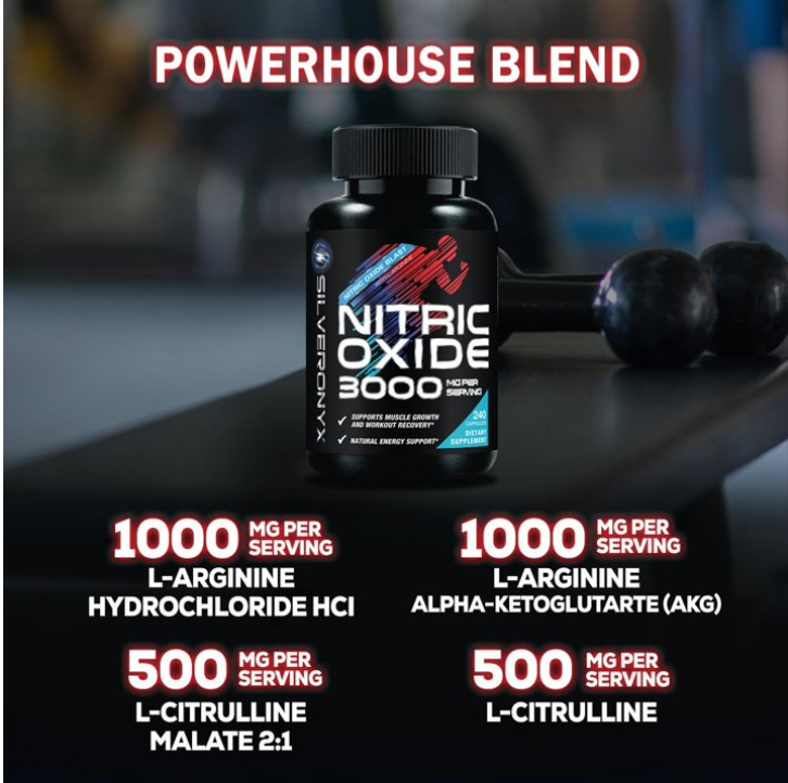Nitric Oxide Booster 3X Strength L-Arginine Citrulline Alanine Caps