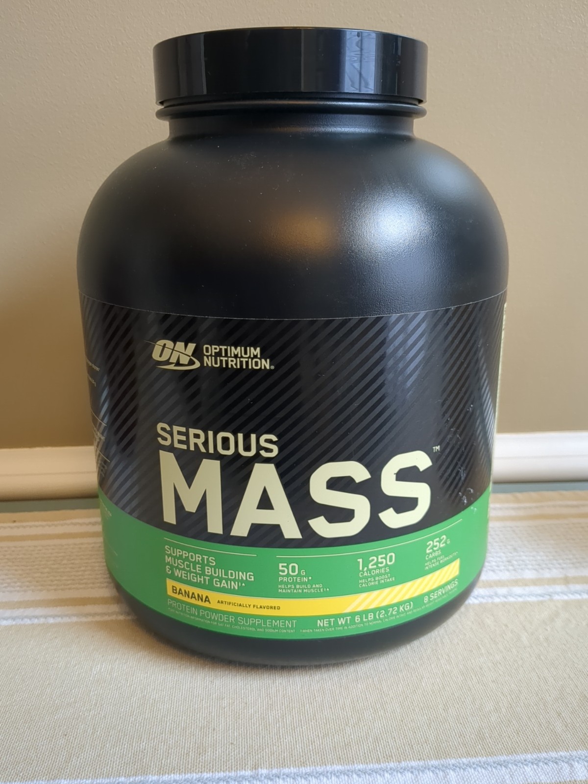 ON – Optimum Nutrition Serious Mass Banana Protein Powder – 96oz Exp 08-2027