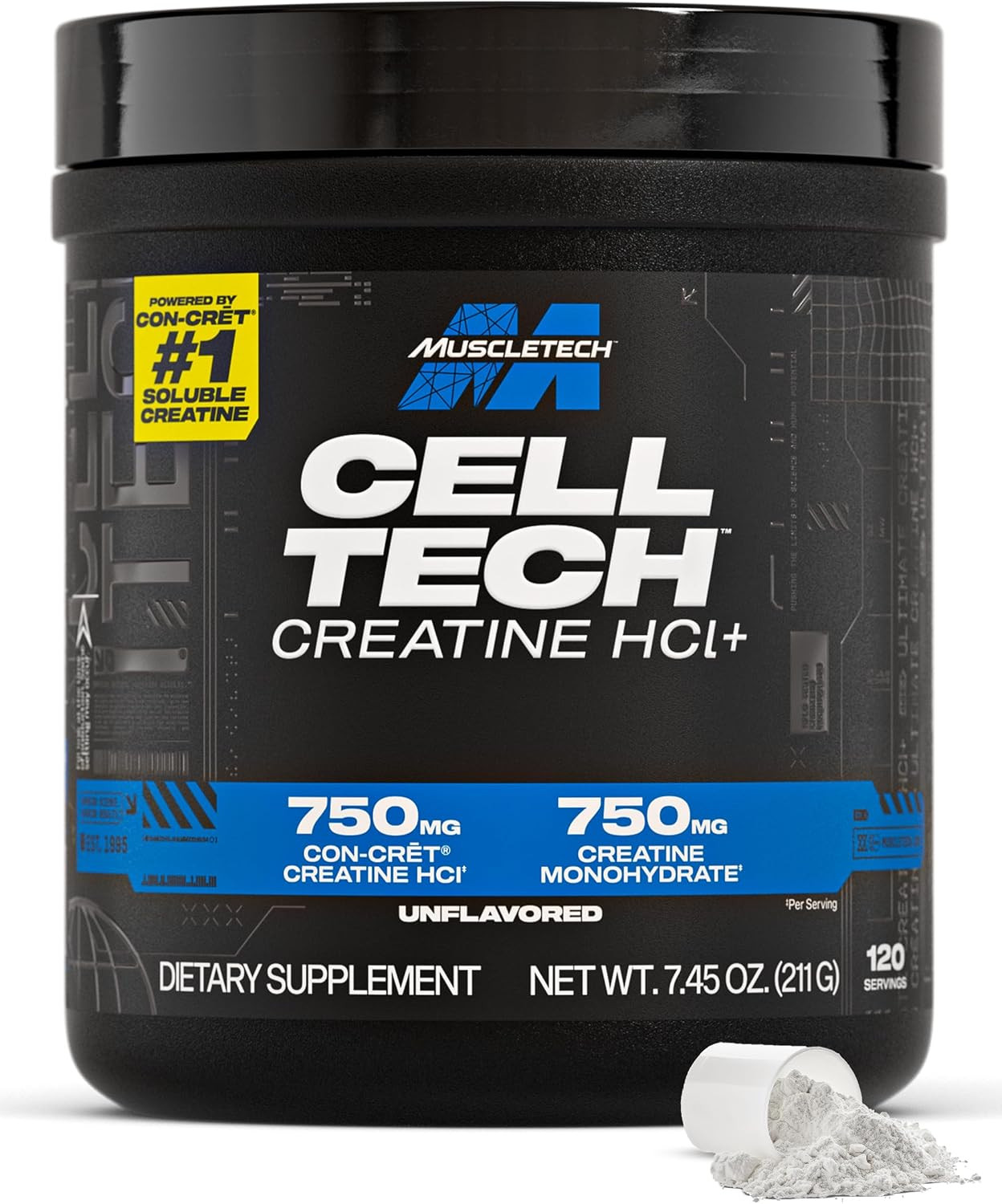 MuscleTech Cell-Tech Creactor Creatine HCl Powder, Post Workout Muscle Builder f