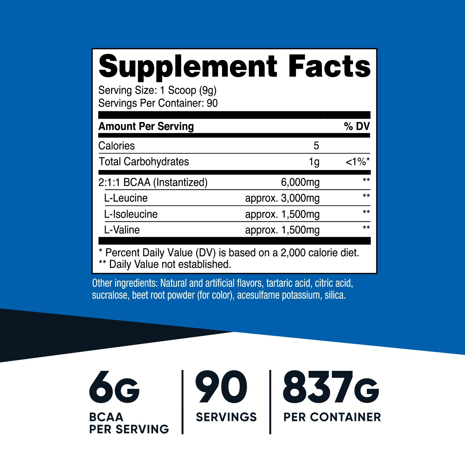Nutricost BCAA Powder (Watermelon) 90 Servings – 6000mg Per Serving
