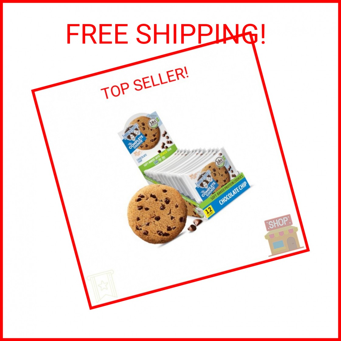 Lenny & Larry’s Complete Protein Cookie, [Chocolate Chip], Chewy Soft Baked, 16g