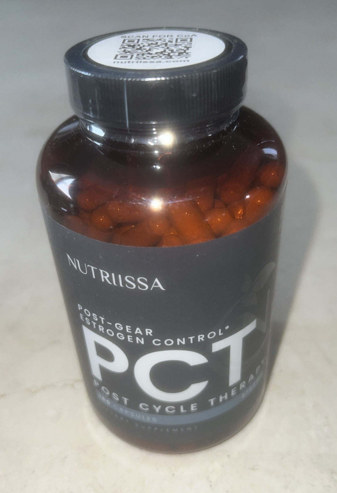 Nutriissa PCT Post Cycle Therapy Estrogen Control 2700mg 180 Caps Exp 10/2026