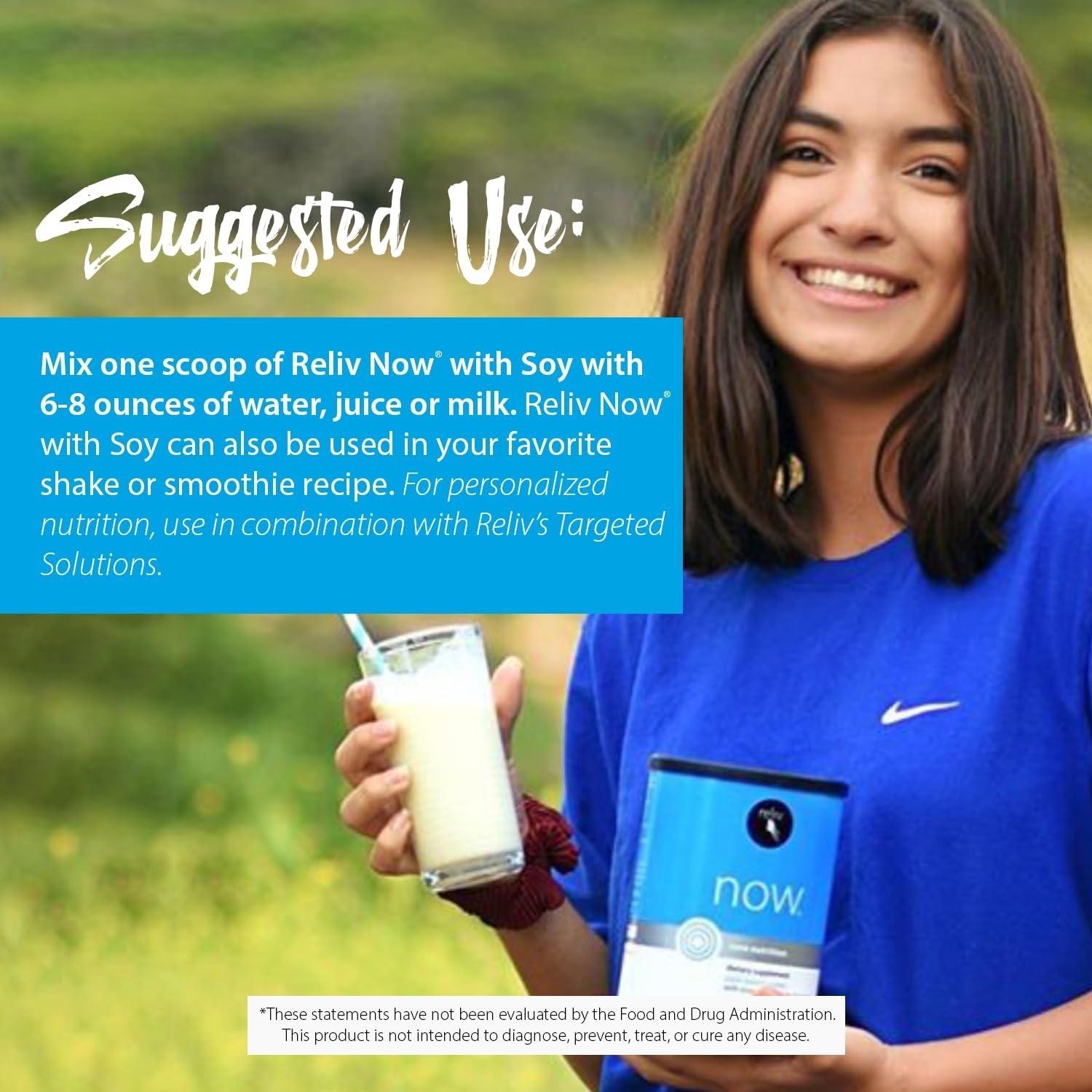 RELIV Now with Soy Protein Shake – Creamy Vanilla – 30 Servings