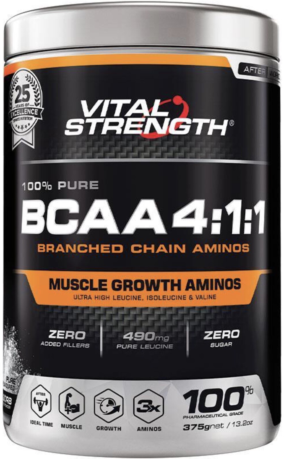 VitalStrength 100% Pure BCAA 4:1:1 375g