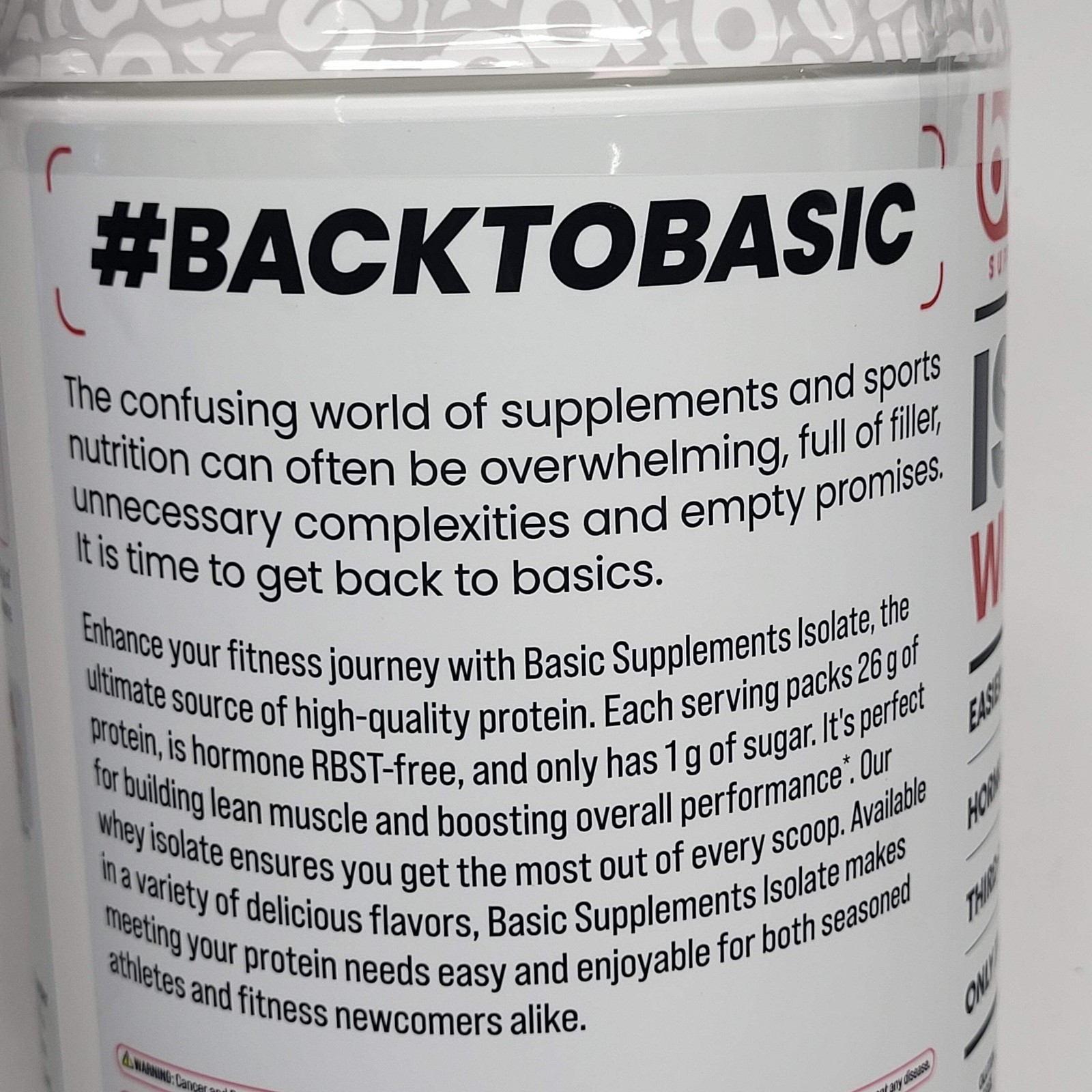 BASIC Basic Whey Isolate Protein Peanut Butter Cookie 2lbs Bb 12/27 2lbs
