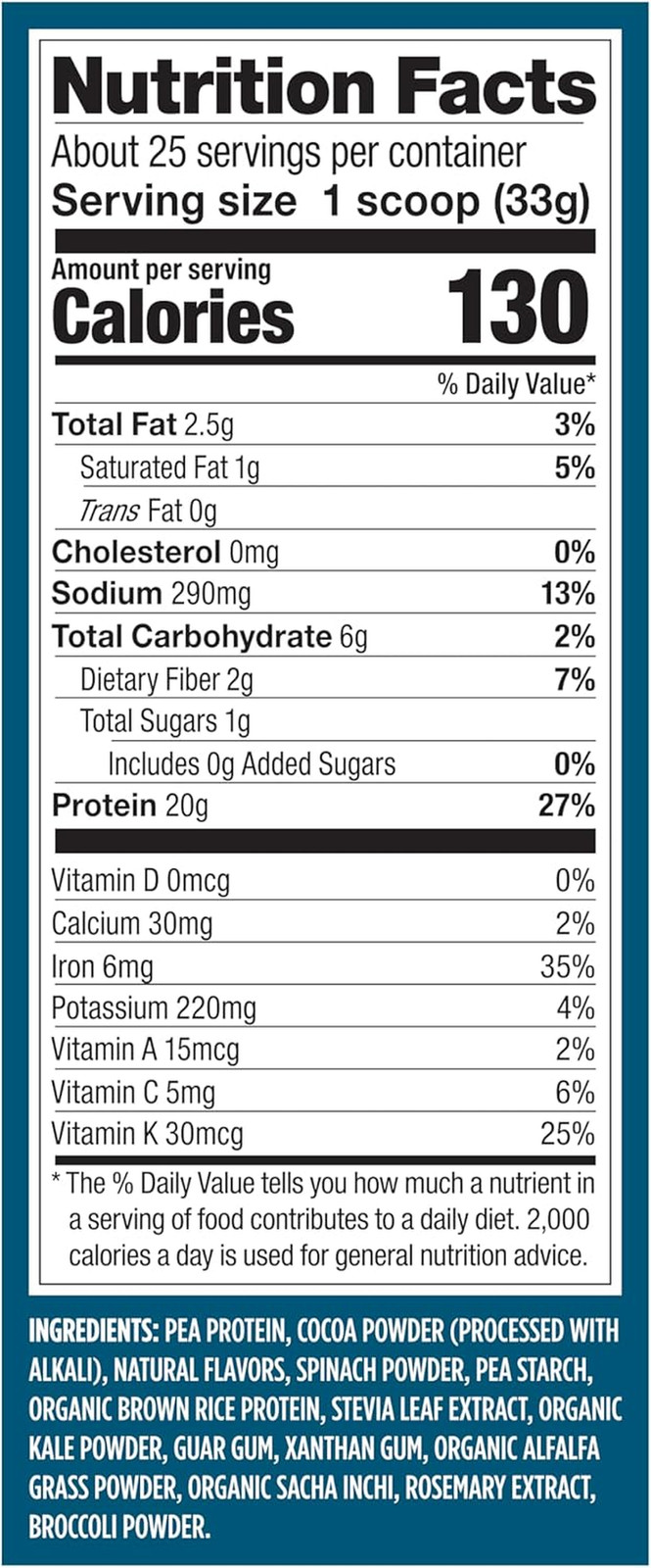 Premium Protein + Supergreens, Chocolate – 20G n Protein, Dairy & Gluten Free, 2