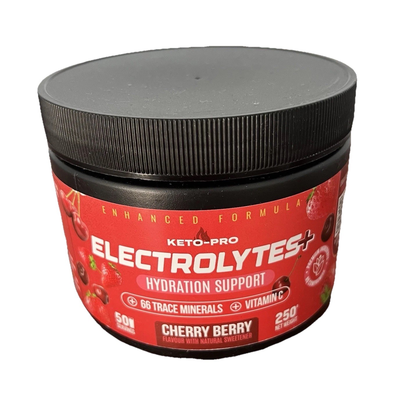 Keto-Pro Electrolytes 250g 50 Servings Cherry Berry