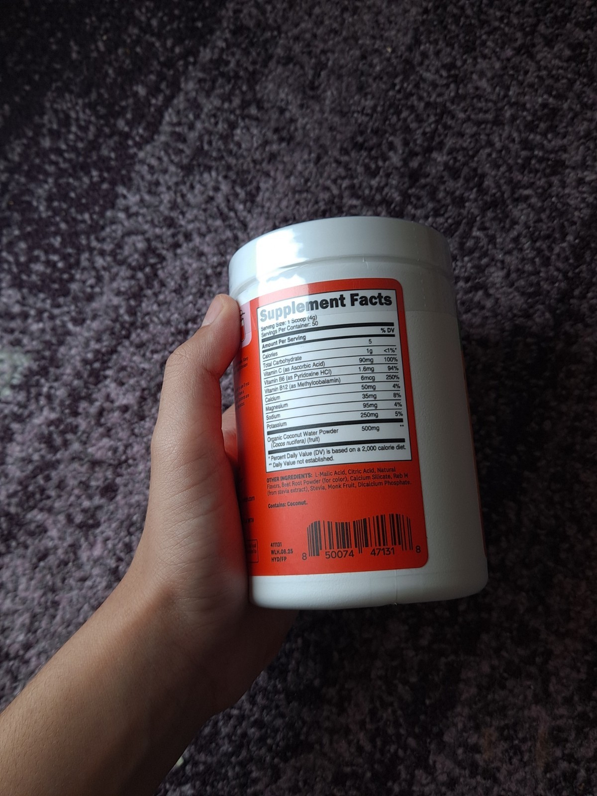 Wellah Electrolytes Powder (Fruit Punch) 50 Servings – Hydration Drink Mix