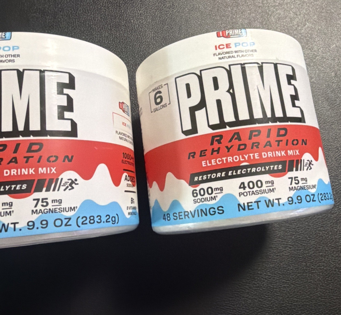 2-Prime Rapid Rehydration Electrolyte Powder Ice Pop 9.9oz 48 Srvgs Exp 2/28.