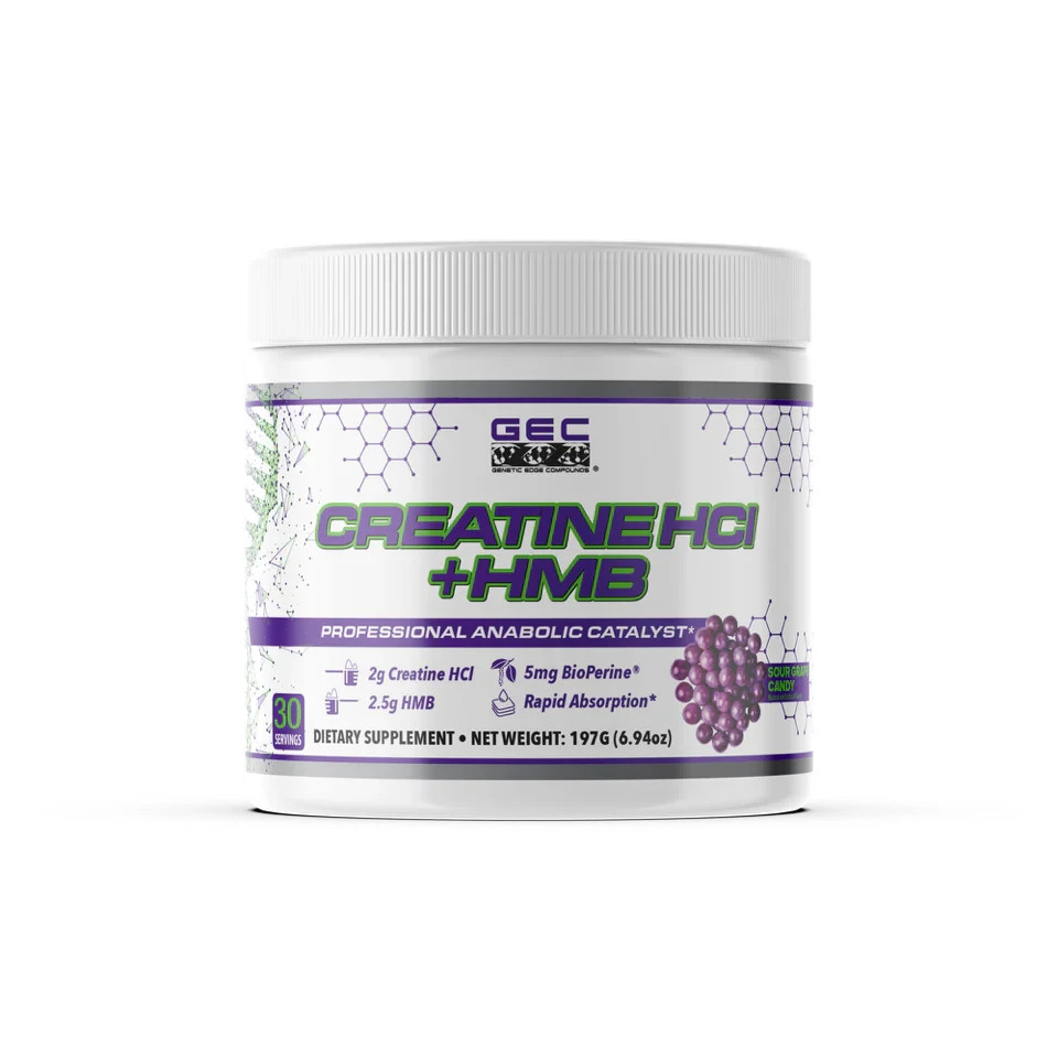 GEC Creatine HCl + HMB plus Bioperine Lean Muscle 30 Servings 6 Flavors New