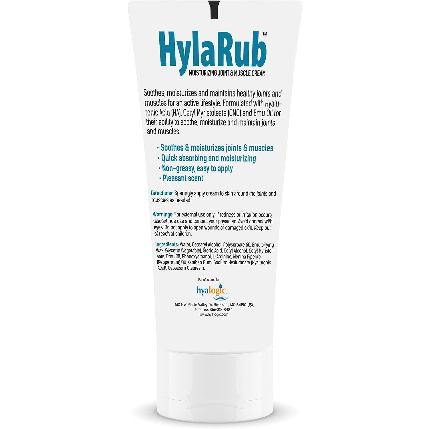 Hyalogic HylaRub Joints & Muscles, 6 Ounces