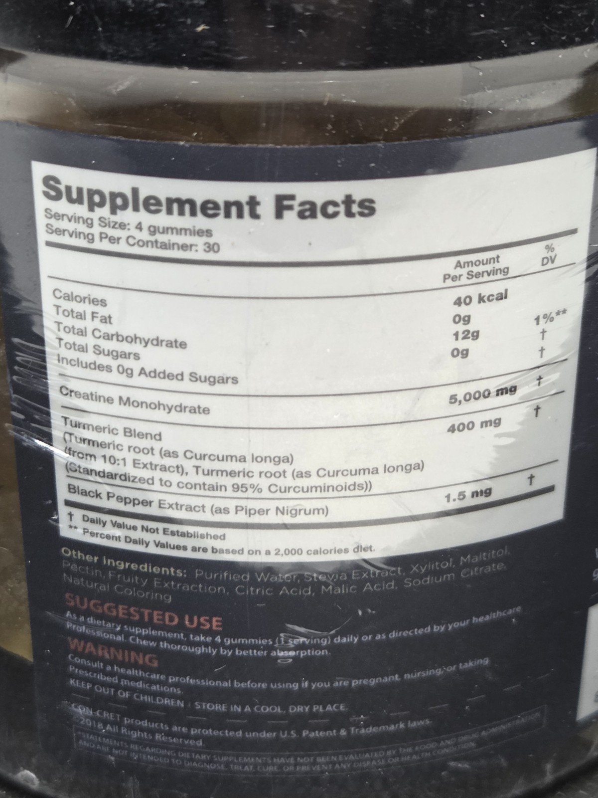 Lot Of 2 Ecowise Creatine Monohydrate Gummies 5000mg Sugar Free 240 Mango