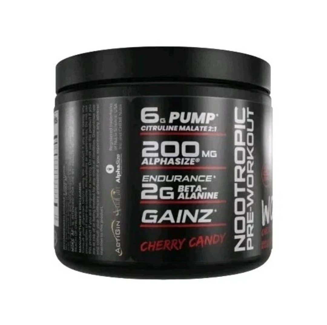 Bucked Up Woke AF Cherry Candy Nootropic Pre-Workout Powder – Size: 8.4 oz