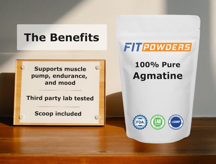 Agmatine Sulfate Powder 100 Grams – 100% Pure US Lab Tested: with Dosage Scoop