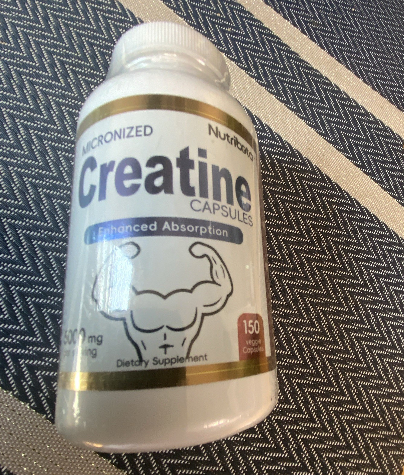 Nutricost Micronized Creatine 5000mg + B12 Vegan Capsules, 150 Ct Exp 07/2027