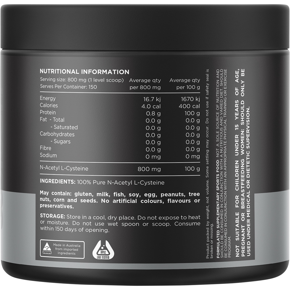 Switch Nutrition NAC 100% N-Acetyl L-Cystine Unflavoured 120g