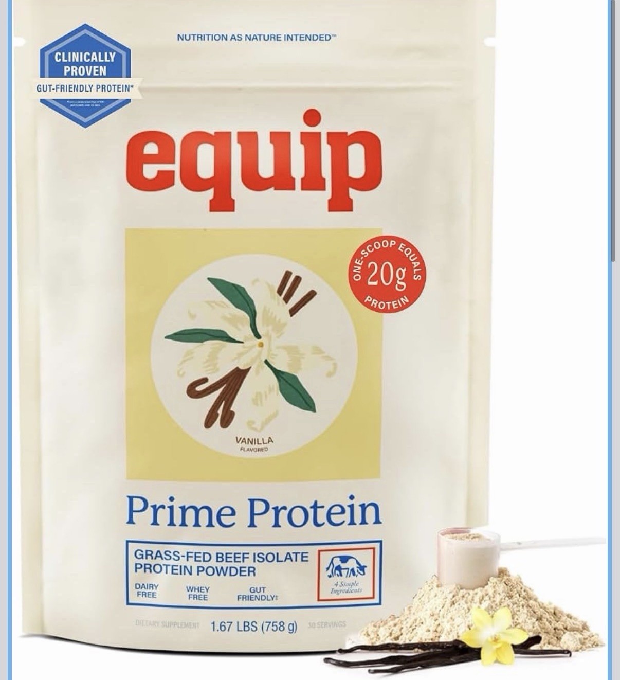 Equip Foods Prime Protein Powder | Clean, Grass Fed Beef Protein Powder | Carniv