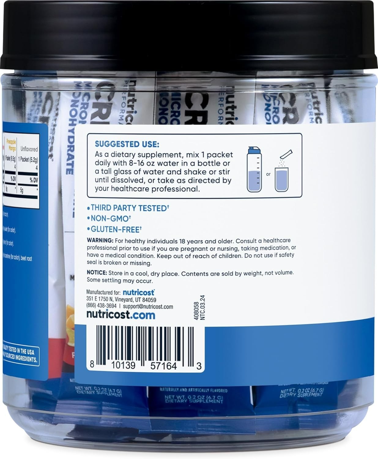 Nutricost Creatine Monohydrate Powder Variety Stickpacks (5 Flavors, 5 Grams)