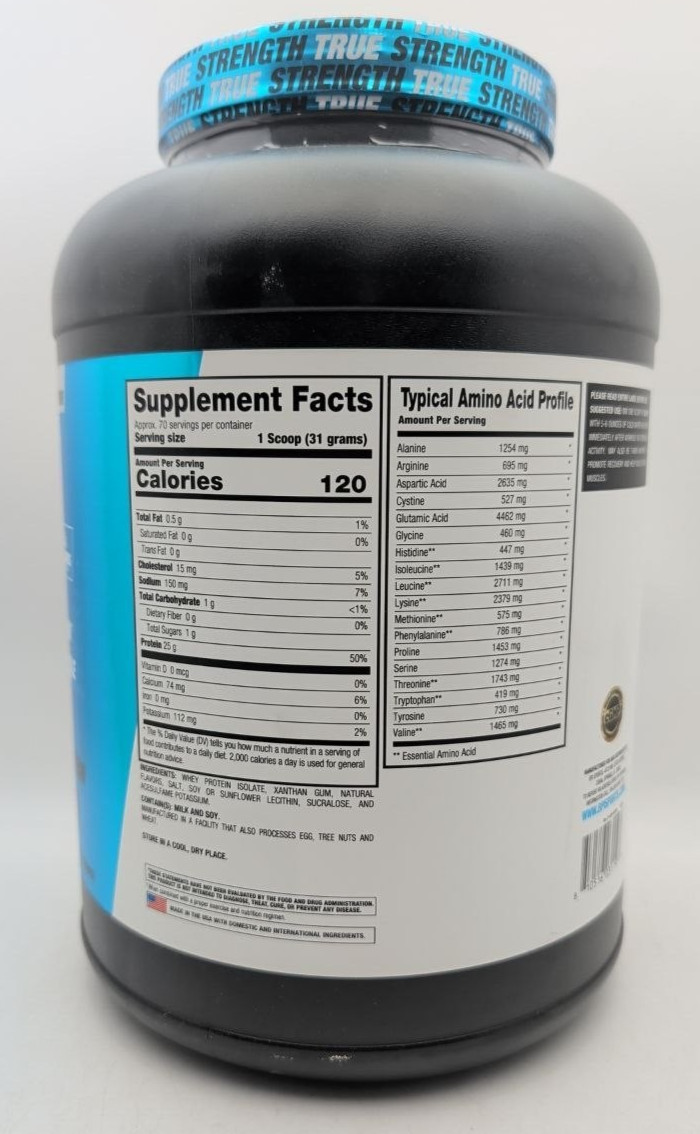 BPI Sports ISO HD Pure Isolate Protein Powder Vanilla Cookie 4.8 Lbs 70 Servings