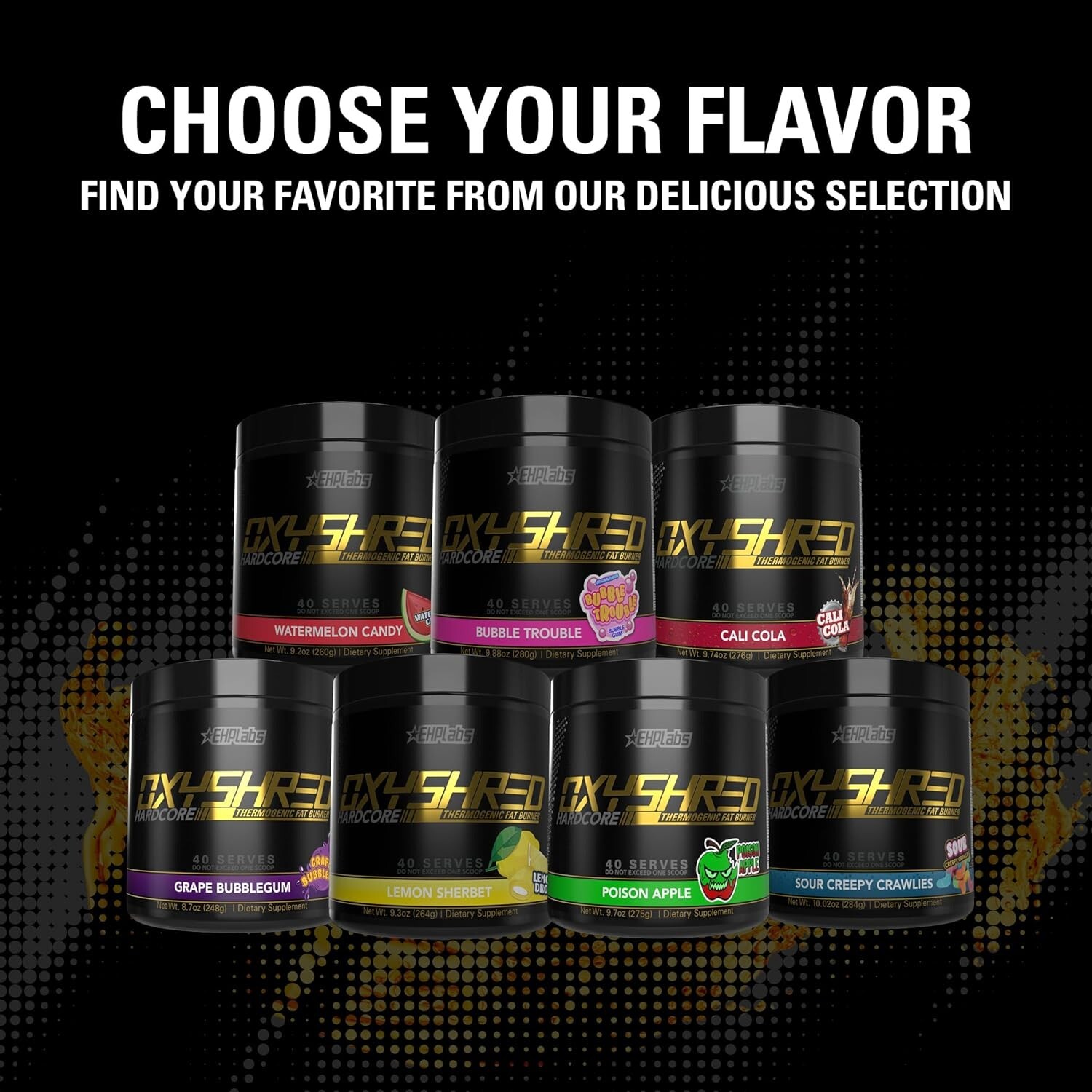 EHP Labs Oxyshred Hardcore Thermogenic Pre-Workout 40 Servings Watermelon Candy
