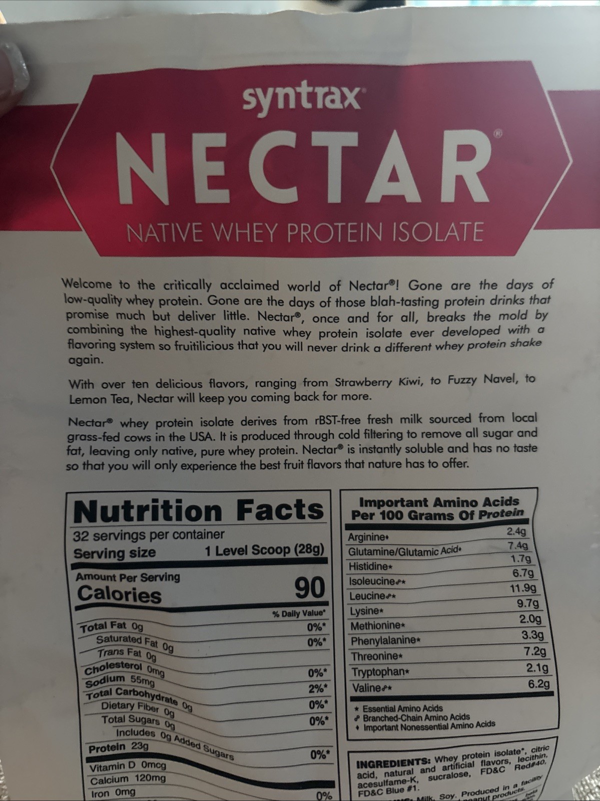 Syntax Nectar, Native Whey Protein Isolate. Super Fruit Punch