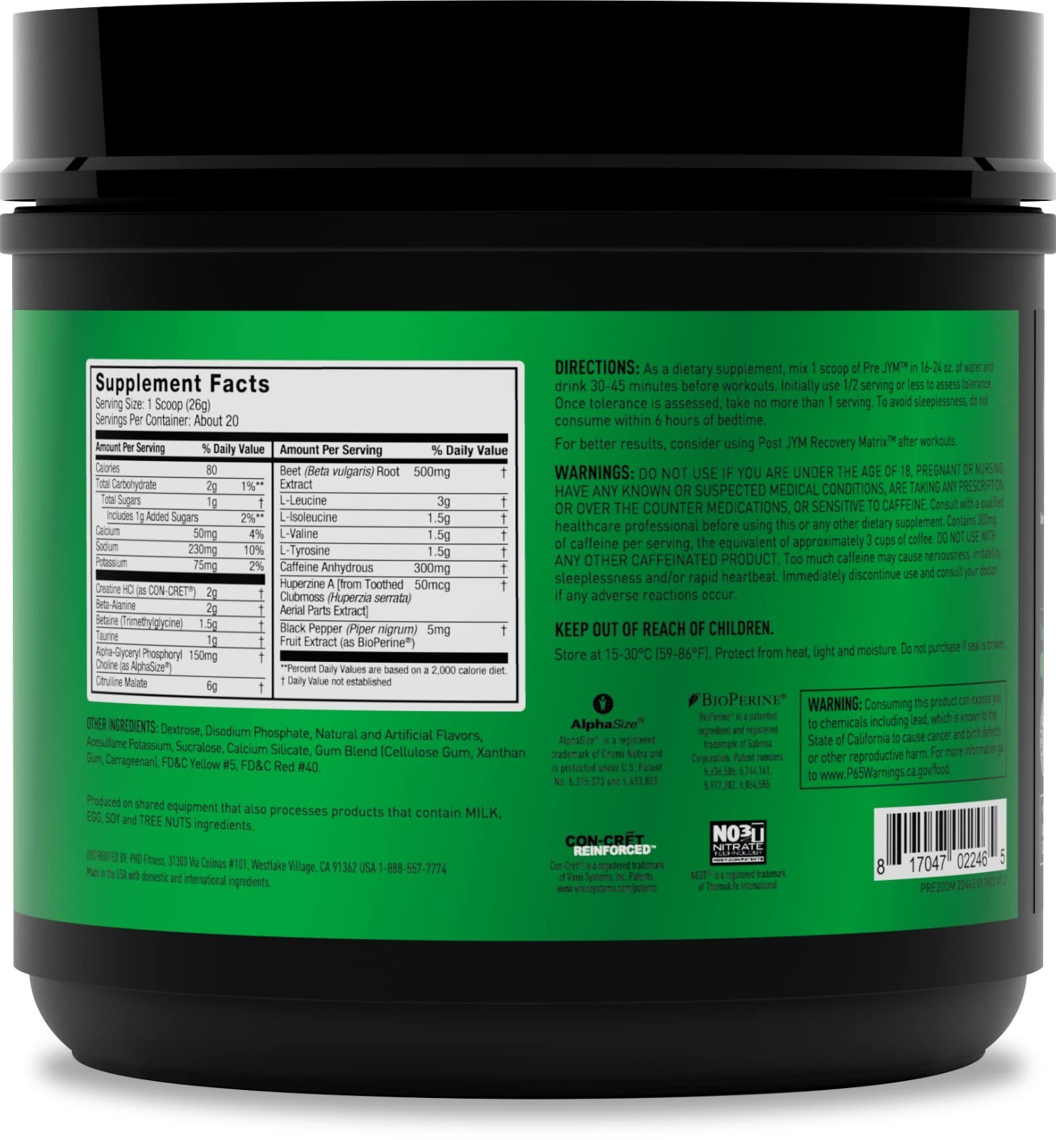 Pre-Workout Supplement 30 Servings – Orange Mango Flavor, Energy & Focus Boost