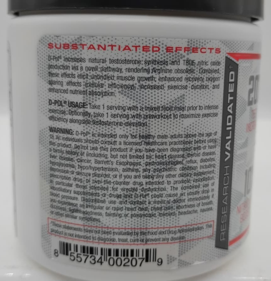 Purus Labs D-POL – Build Lean Muscle & Strength – 90 Tablets – Original Formula!