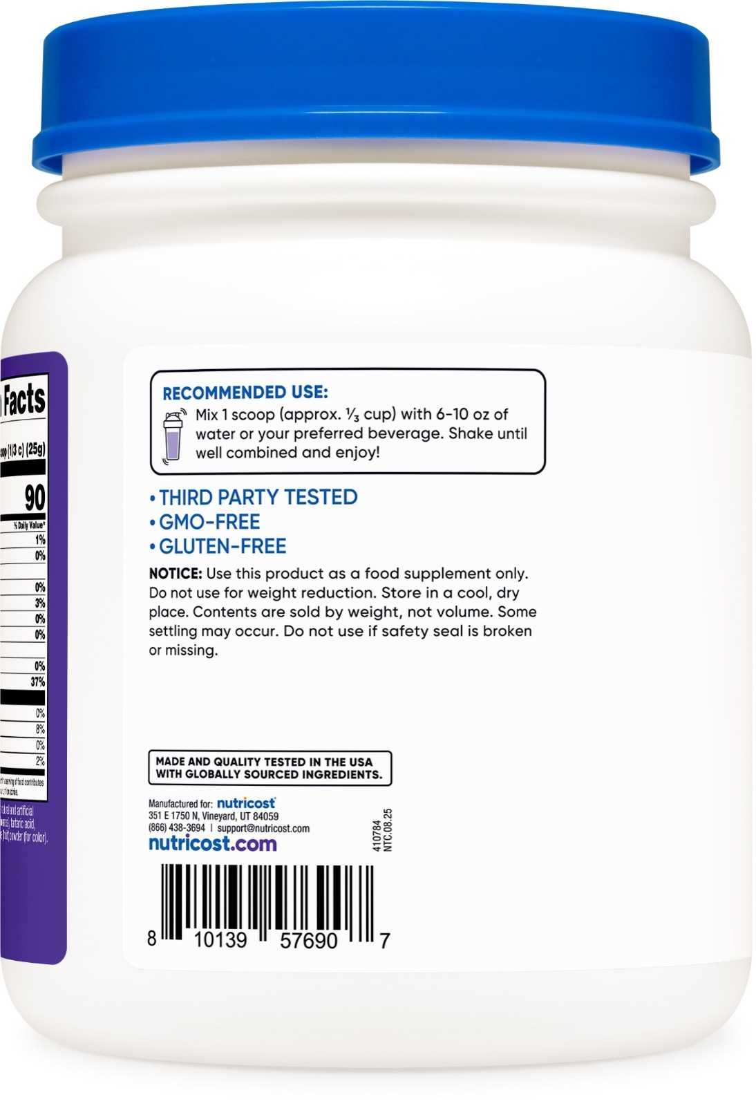 Nutricost Clear Whey Protein Isolate Powder (Concord Grape) 1 LB -20g of Protein