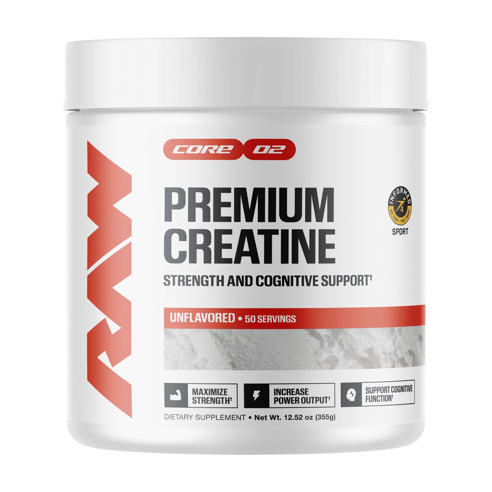 Essential 100% Pure Creatine Monohydrate Powder, Unflavored, 50 Servings