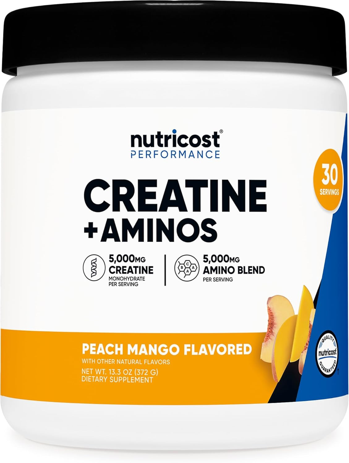 Creatine + Aminos 30 Servings (Peach Mango Flavored) – 5,000Mg Creatine Monohydr