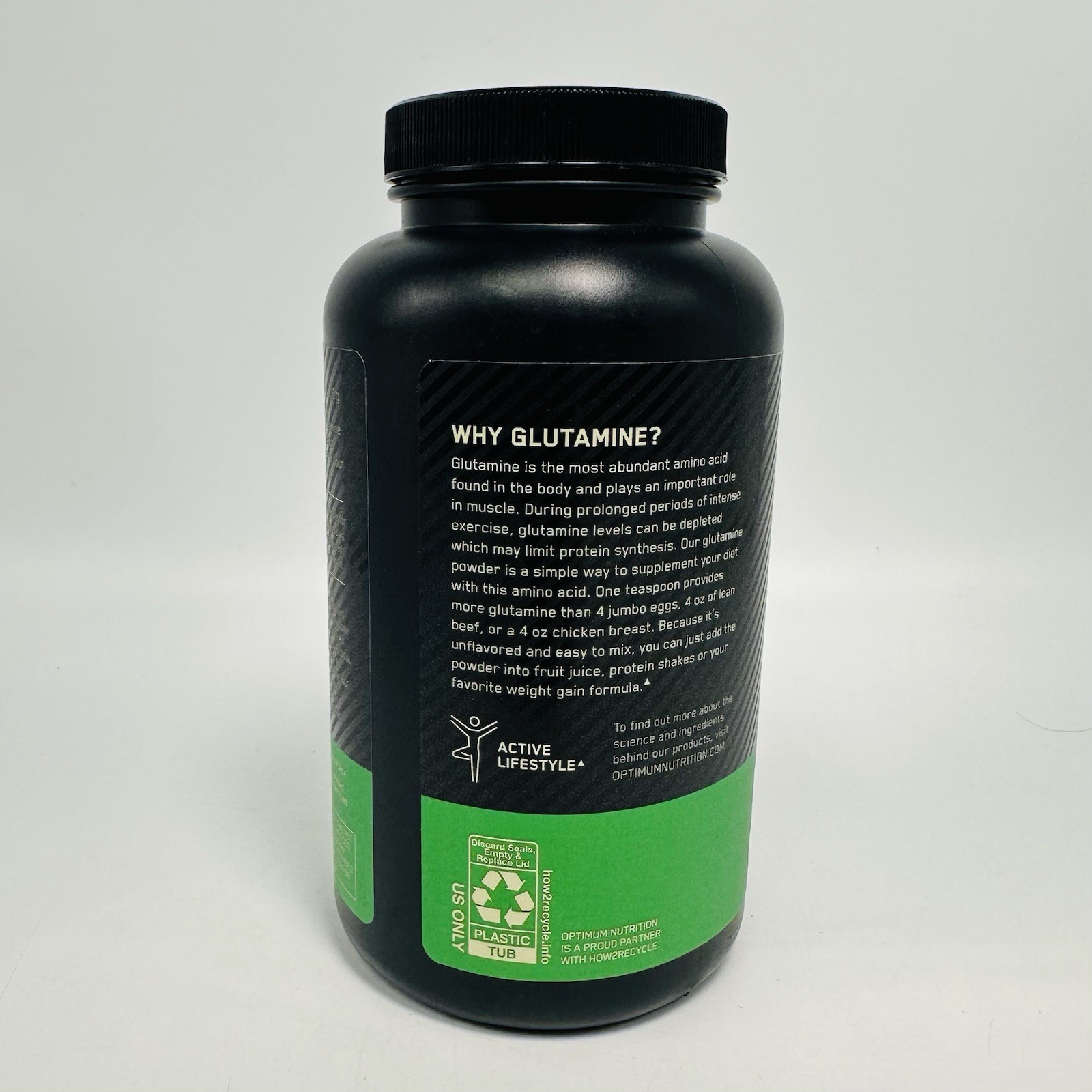 Optimum Nutrition L-Glutamine Muscle Recovery Powder EXP 06/28 *NEW SEALED*