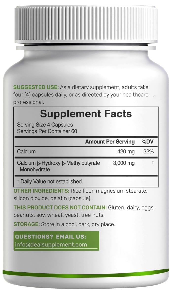 Ultra Strength HMB Supplements 3,000mg Per Serving, 240 240 Count (Pack of 1)