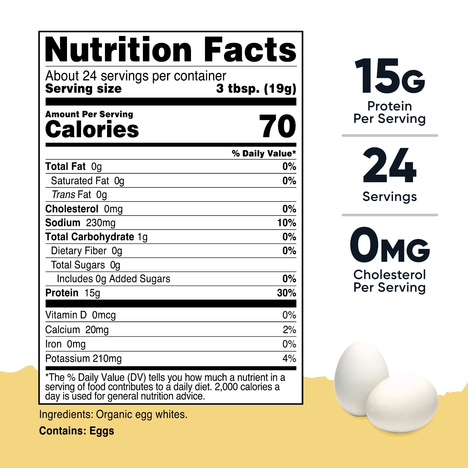 Nutricost Pantry Organic Egg White Protein Powder (1LB) – GMO-Free, Gluten-Free