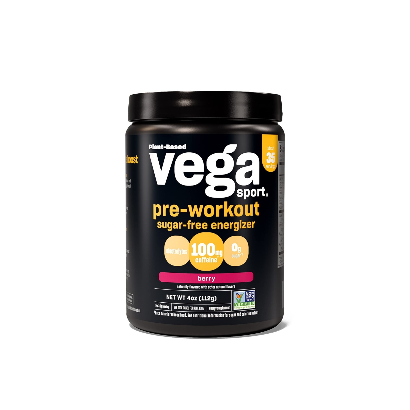 Sugar Free Pre-Workout Powder Energizer – Berry Flavor, Vegan, Keto, Gluten Free