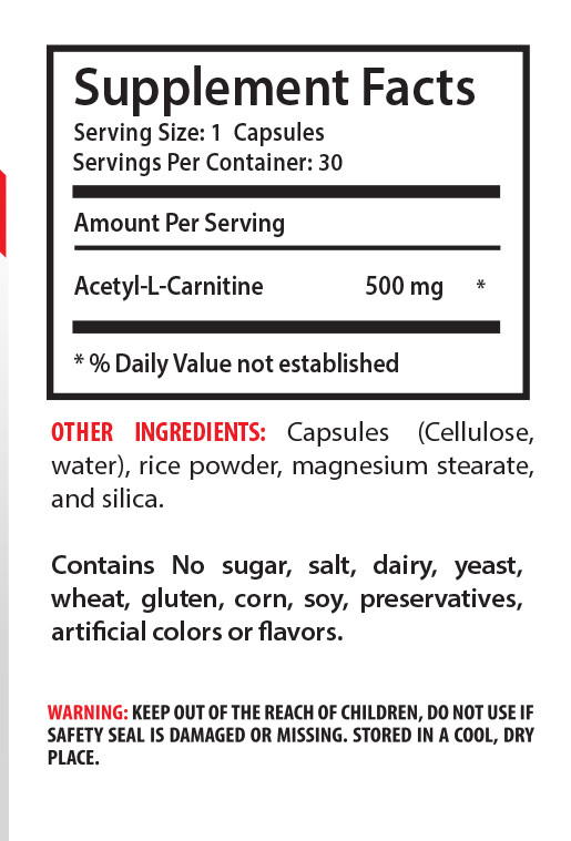 L-Carnitine 3000 – Acetyl L-Carnitine 500mg – Fat Burner For Men 1B