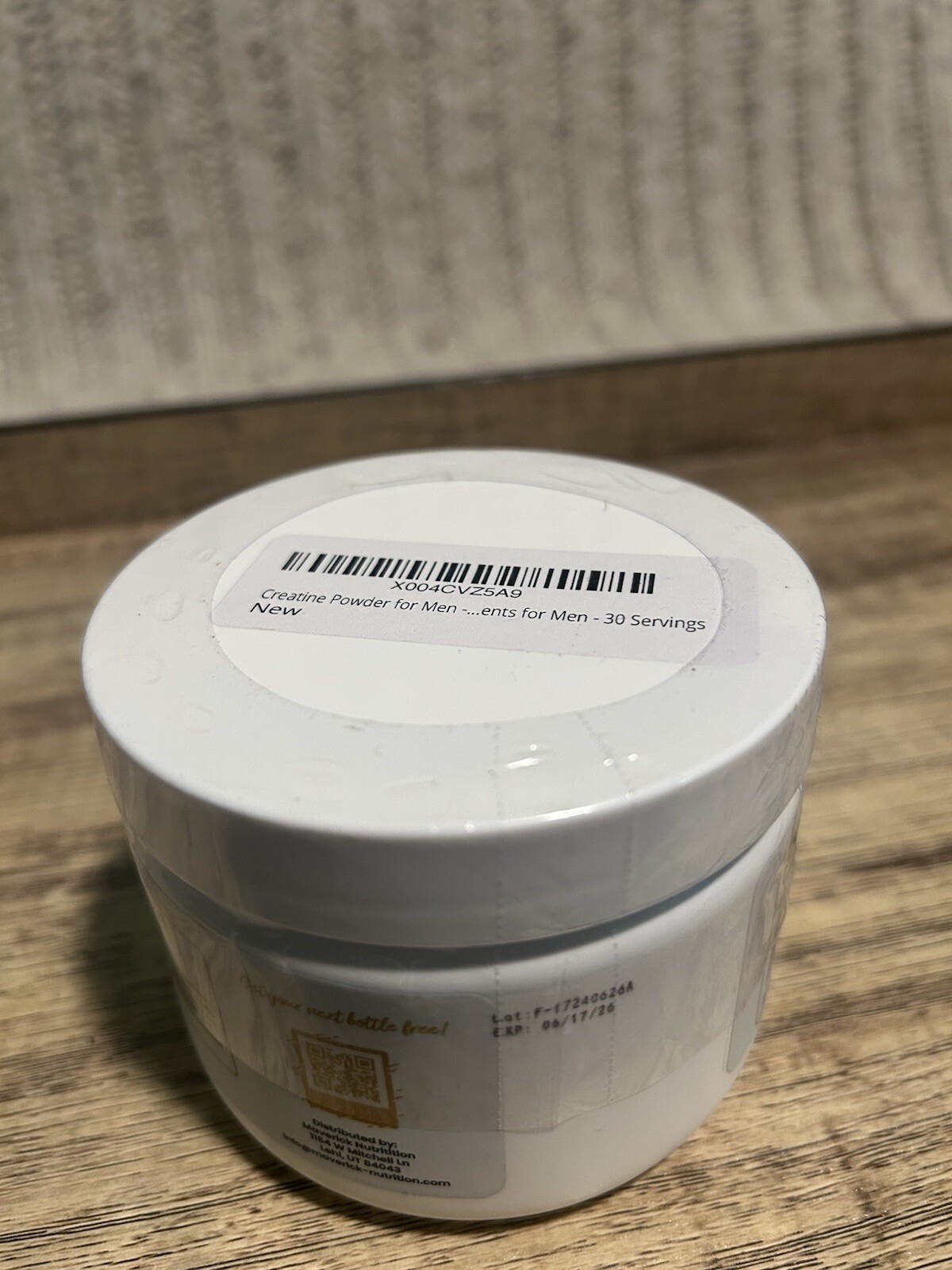 Creatine for Men Powder 30 Servings Maverick Nutrition Monohydrate