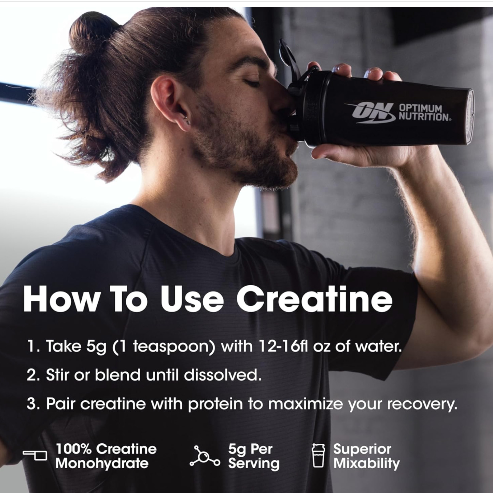Creatina en polvo micronizada, soporte para el desarrollo muscular, 60 porciones