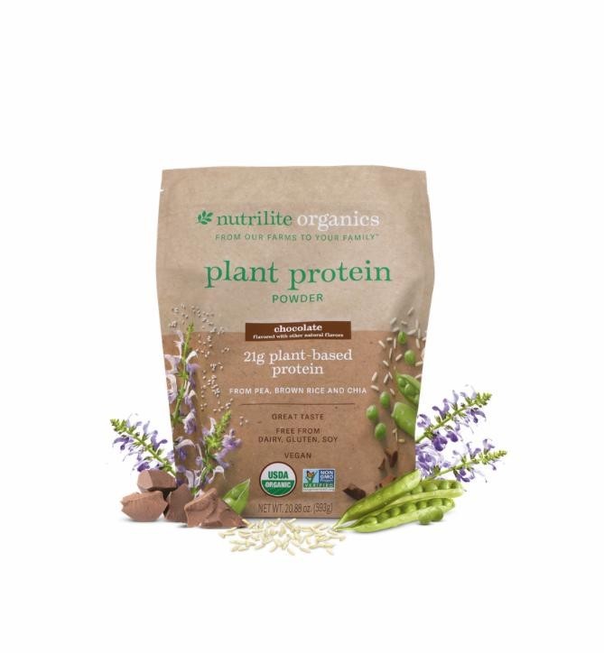Nutrilite Organics Plant Protein Powder Vegan USDA Organic Chocolate