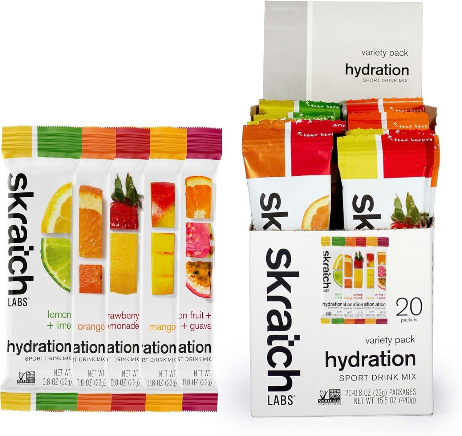 Hydration Packets Variety Pack – 20 Electrolyte Drink Mixes for Athletes