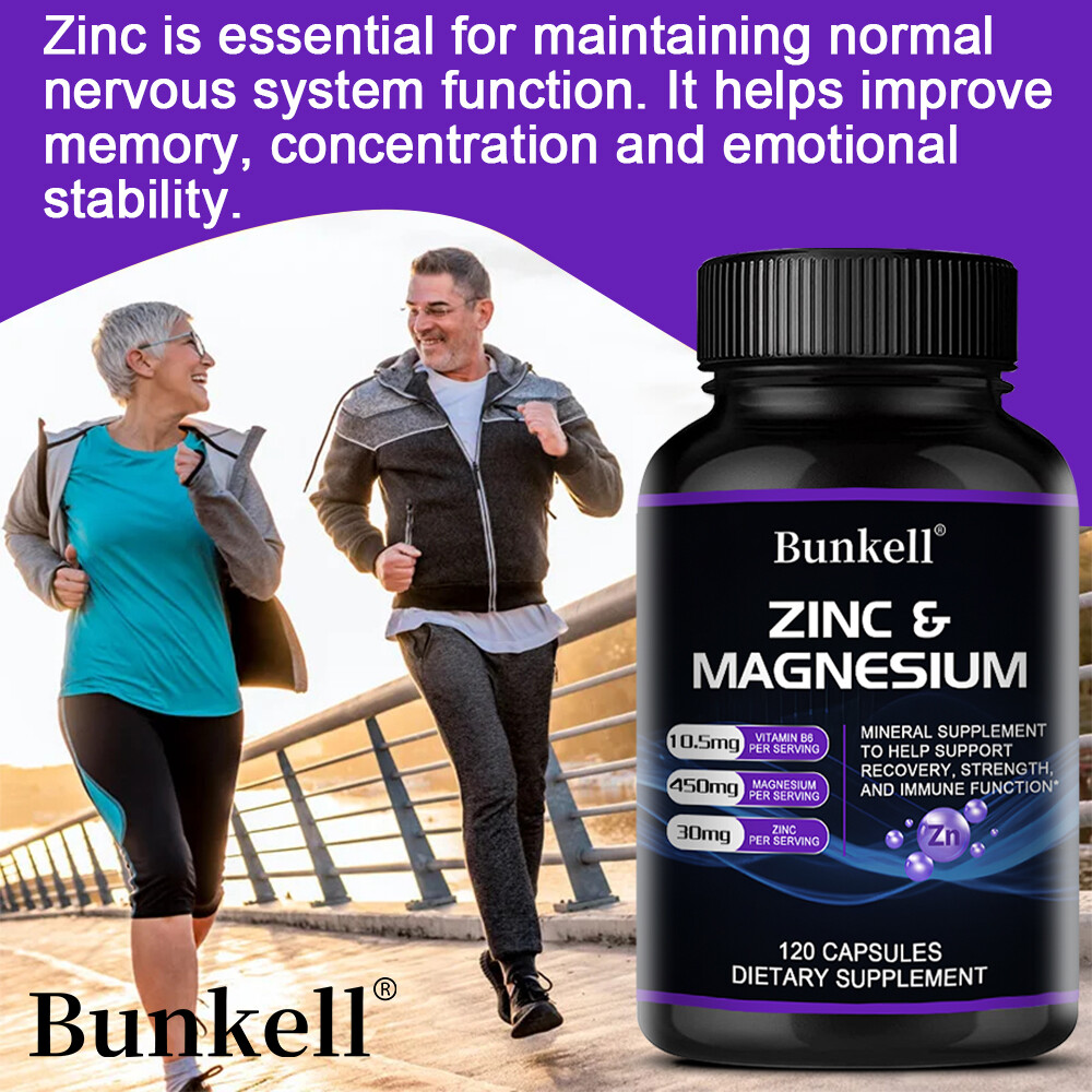 Zinc Magnesium Vitamin B6 Fast Recovery Stress Support Better Sleep 30/60/120ct