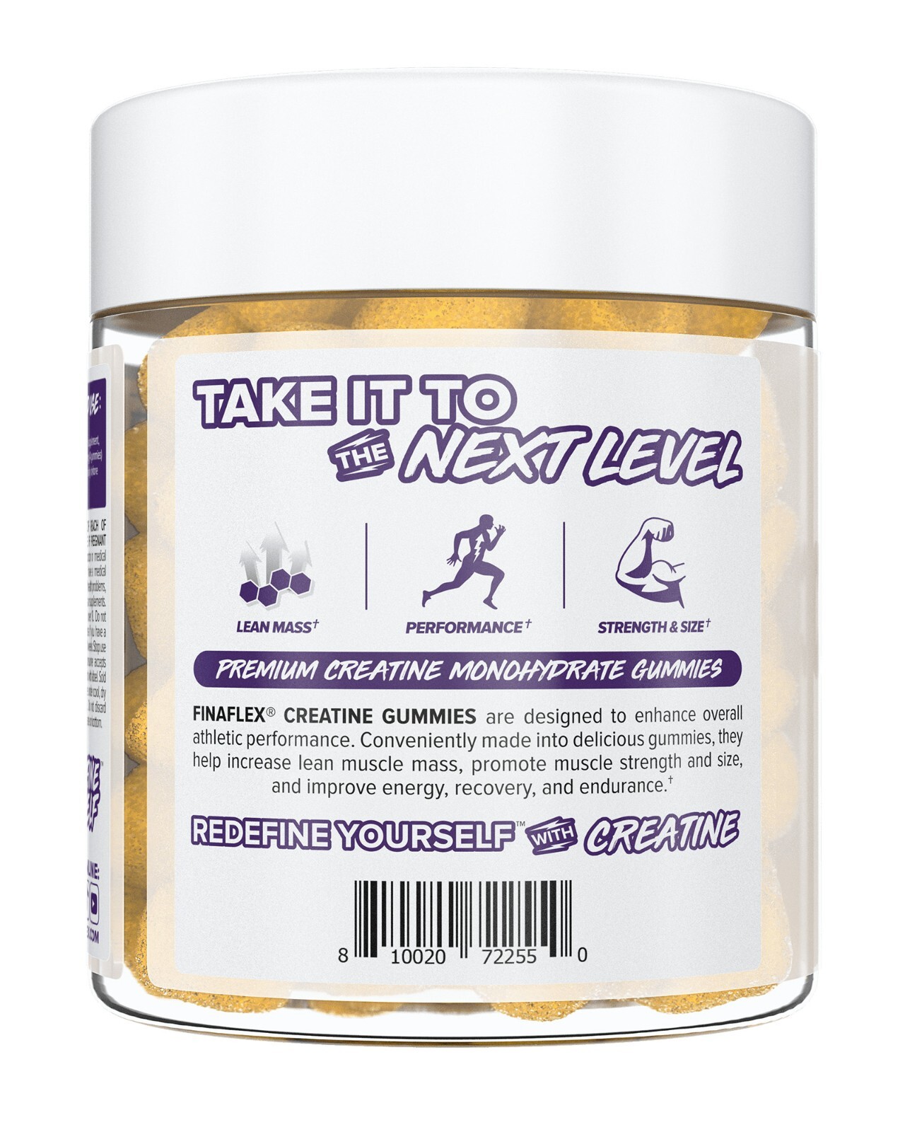 Finaflex Creatine Monohydrate Gummies For Muscle Growth & Recovery, Lemon 30srv