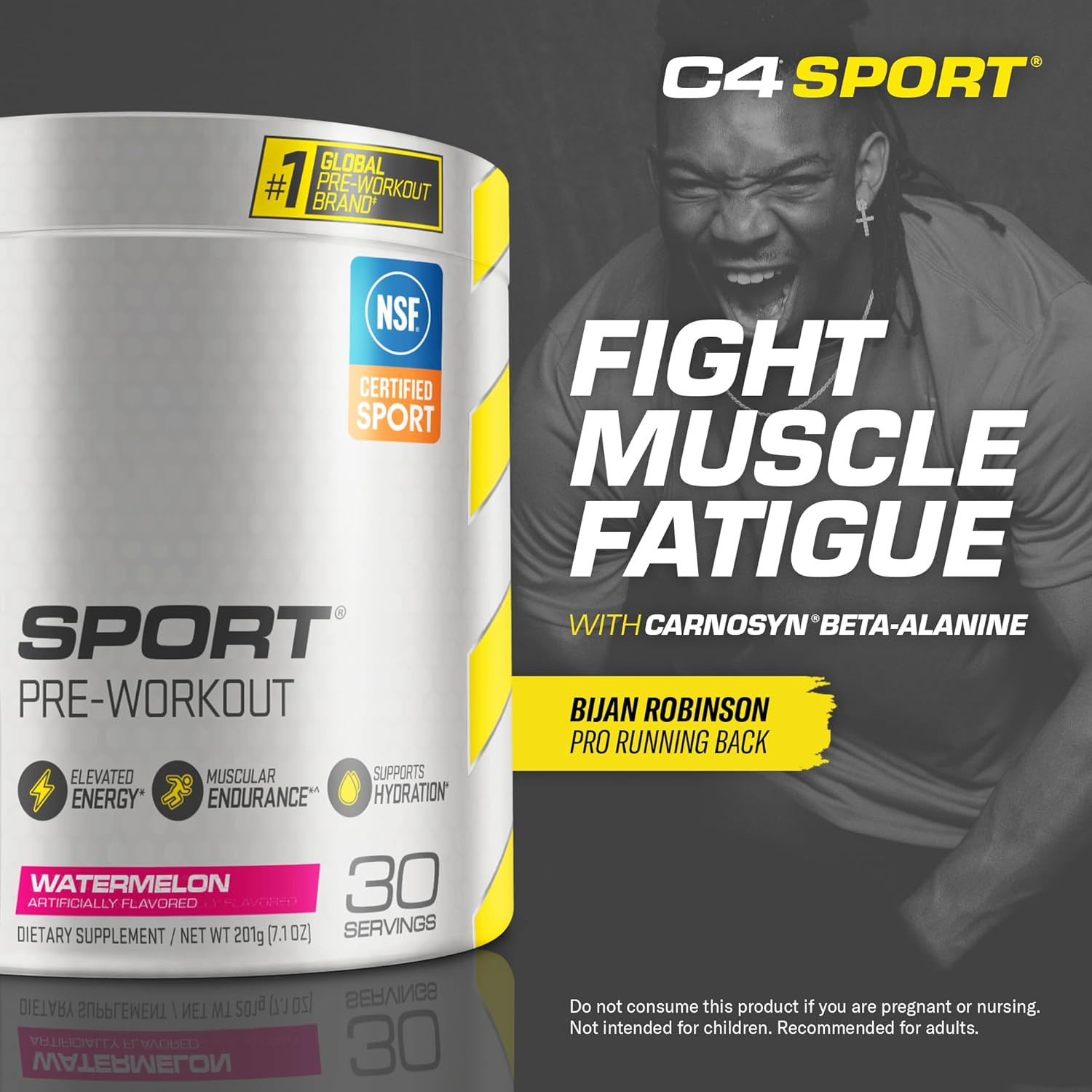 C4 Sport Pre Workout Powder Watermelon – Pre Workout Energy with Creatine + 135m