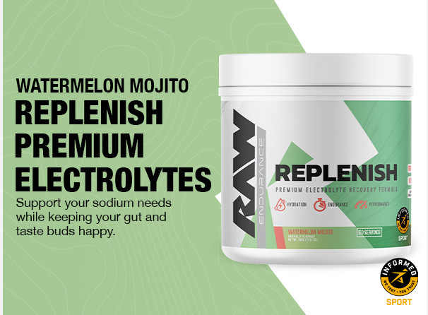 RAW Replenish Electrolyte Powder Watermelon Mojito 60 Servings EXP 07/26 NEW