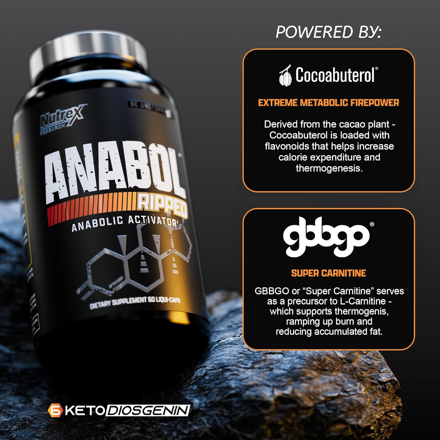 Anabol Ripped Anabolic Muscle Builder for Men, 2-In-1 Muscle Builder and Shre…
