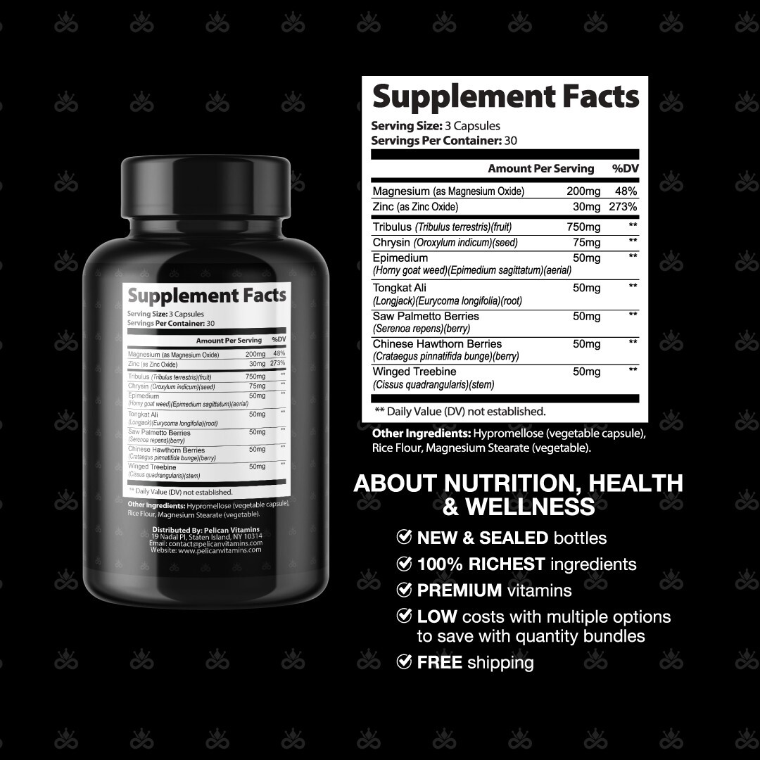 Emperors Vigor Tonic-Bodybuilding & Mens Health Support-12 Bottles-1080 Capsules