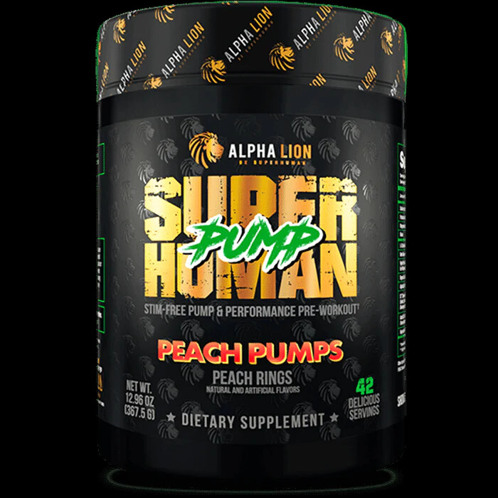 Alpha Lion SUPERHUMAN(PUMP) Pre-Workout,Stim-free 42 SERVING (PICK FLAVOR)