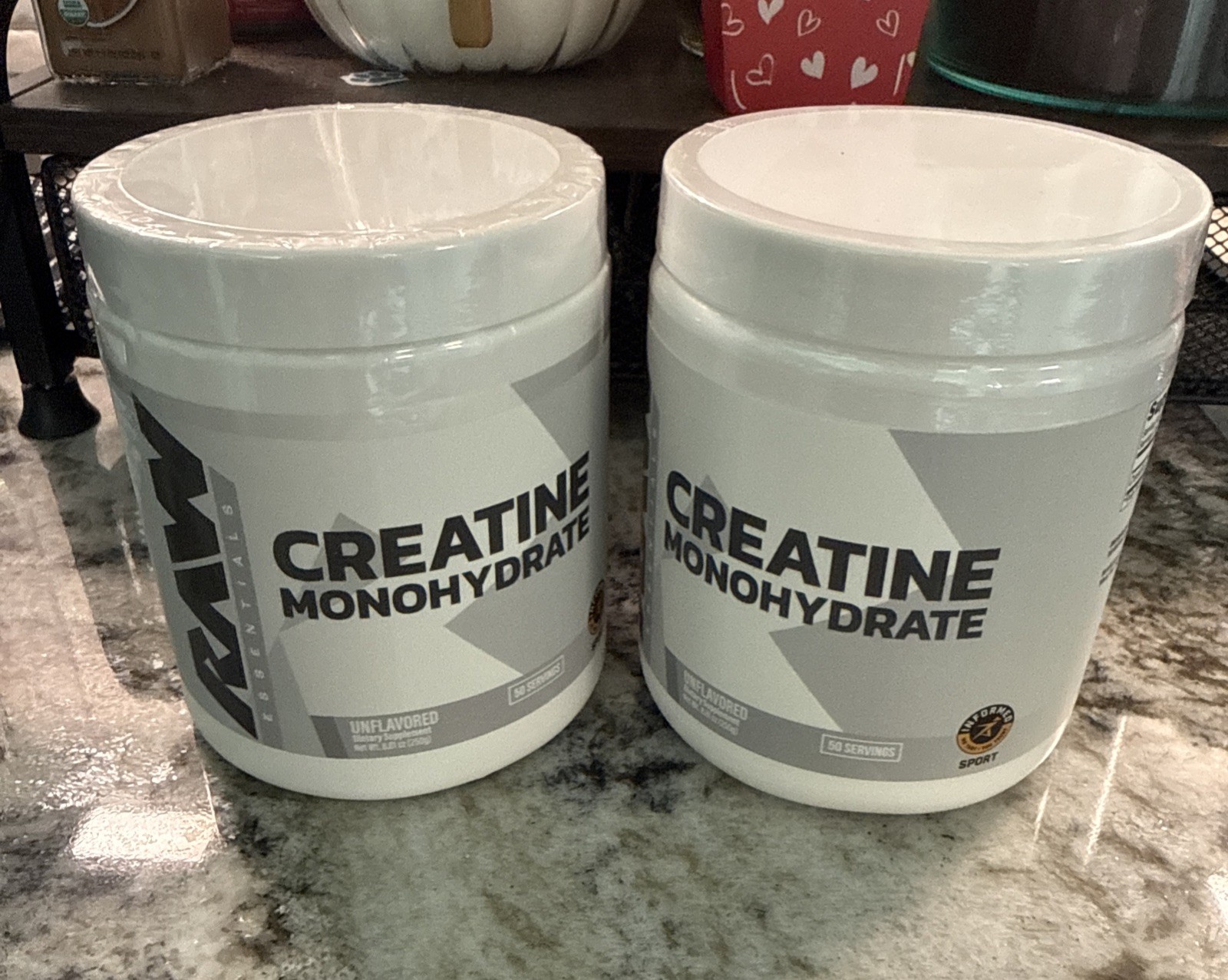 Raw Essentials Creatine Monohydrate Powder Unflavored 2 Pack 100 Total Servings