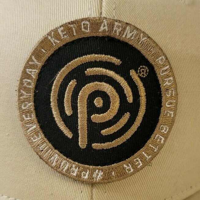 Pruvit Ketones “Keto Army” Tan Baseball Cap Adjustable