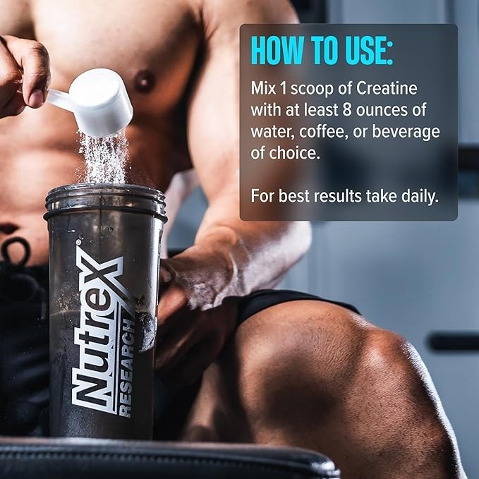 Nutrex Research Creatine Monohydrate Powder Unflavored Micronized Creatine